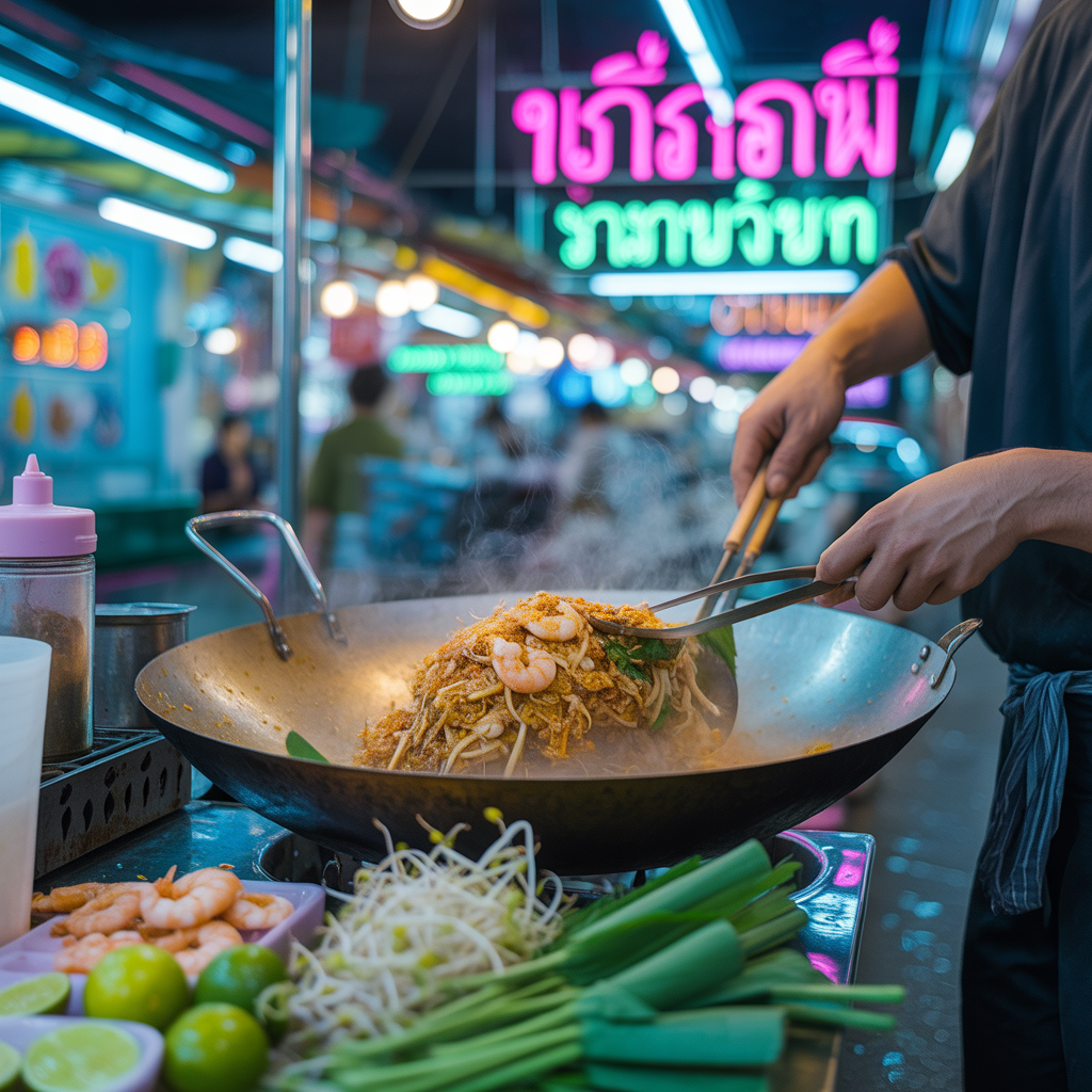 comida de rua tailandia pad thai