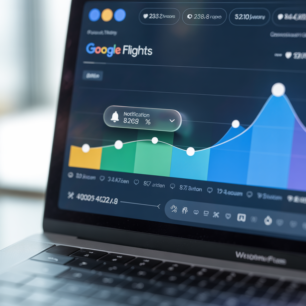 ✈️ Google Voos em 2026: Como usar a Inteligência de Dados para viajar barato Interface do Google Voos mostrando a variação de preços de passagens ao longo do tempo.