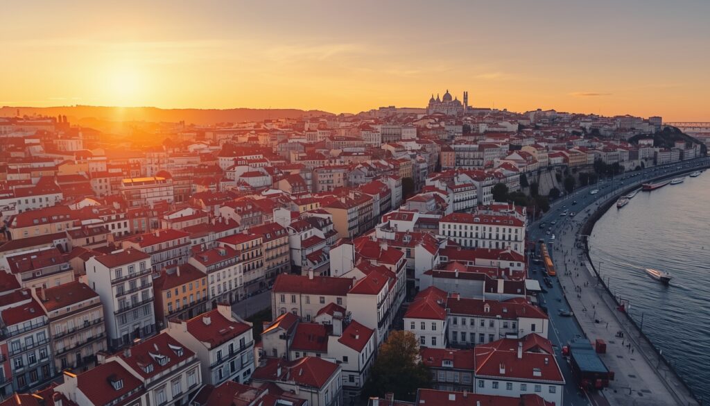 Trabalhar na Europa para Brasileiros: Países, Áreas e Como Conseguir em 2026 Vista de Lisboa Portugal — destino favorito de brasileiros que querem trabalhar na Europa em 2026