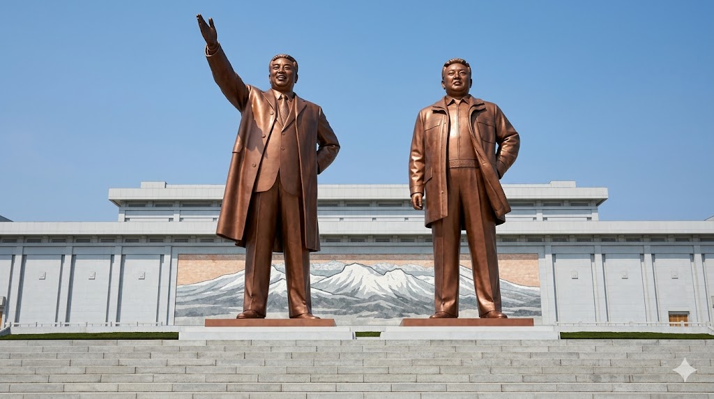 como viajar para a coreia do norte - Monumento Mansudae Pyongyang