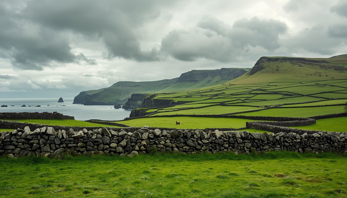 Morar ou estudar na Irlanda em 2026 Paisagem verde da Irlanda para quem pensa em morar ou estudar no país em 2026