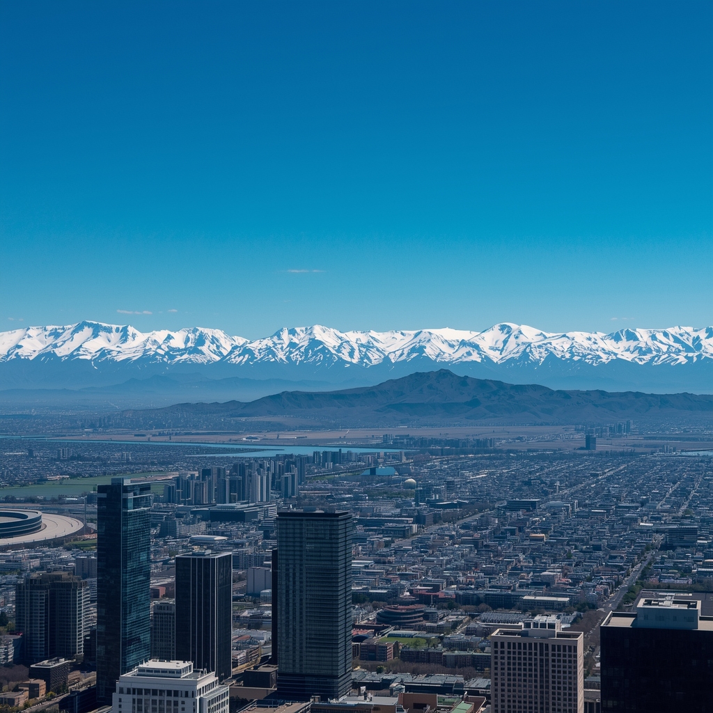 Quanto custa viajar para o Chile 2026 Vista da Cordilheira dos Andes coberta de neve em Santiago do Chile.