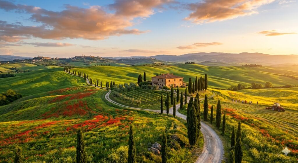 Melhor Época para Viajar para a Itália: Guia Mês a Mês 2026 Toscana na primavera — melhor época para viajar para a Itália em 2026