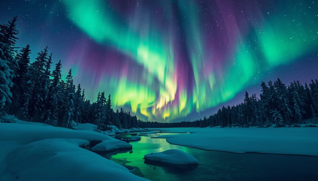 Aurora boreal Noruega no céu noturno ártico — uma das experiências mais extraordinárias de morar na Noruega sendo brasileiro