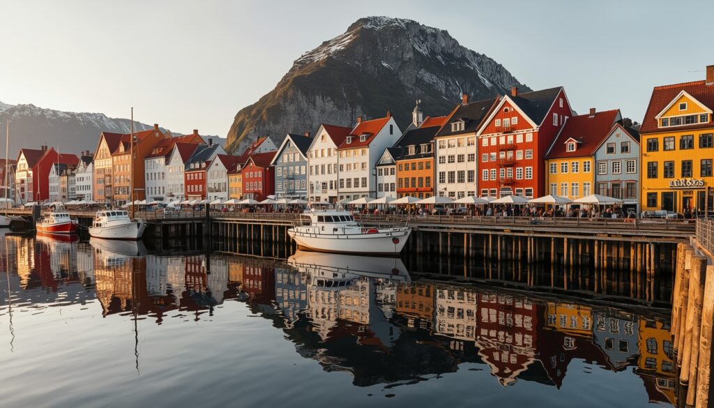 Bergen Noruega Bryggen casas coloridas medievais patrimônio UNESCO — cidade favorita de brasileiros para morar na Noruega