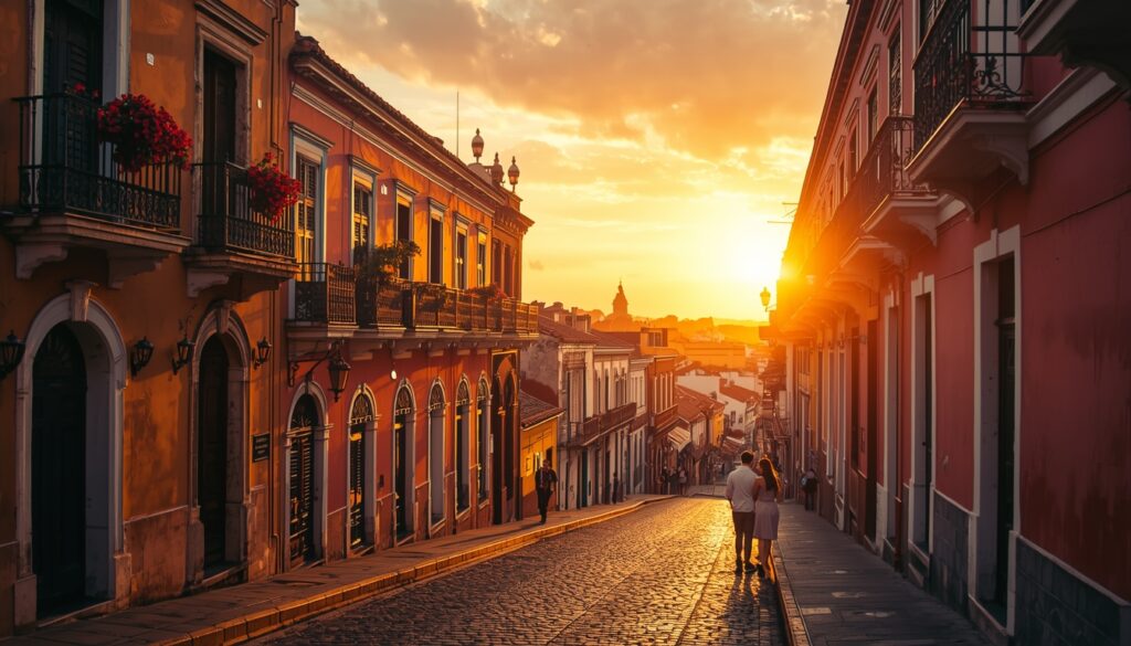 Cartagena das Índias Colômbia centro histórico colorido com varandas floridas — lugar mais romântico da América do Sul para casais em 2026