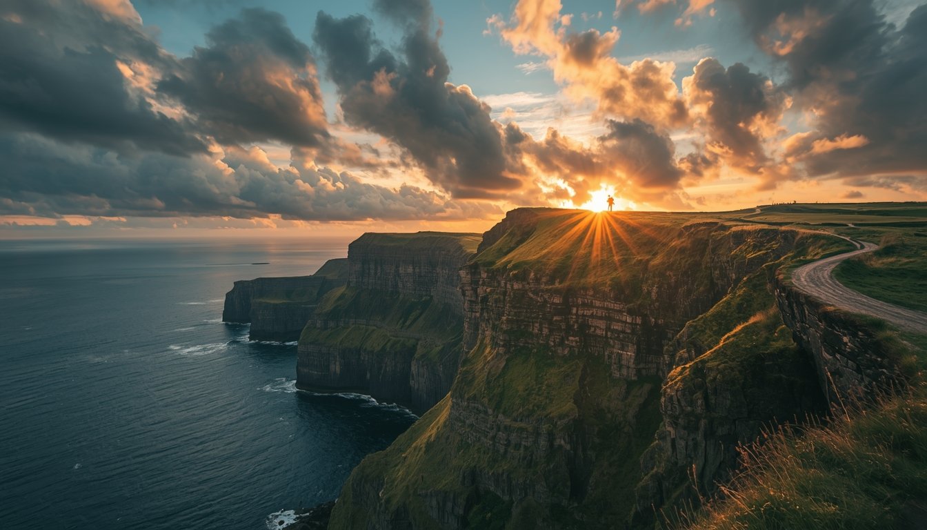 Penhascos de Moher: Irlanda ou Inglaterra em 2026 Penhascos de Moher na Irlanda, principal atração natural de quem escolhe entre Inglaterra e Irlanda em 2026