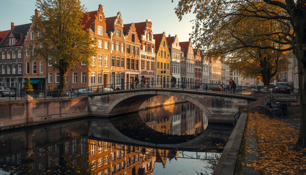Vista dos canais históricos da cidade de Gante na Bélgica, destino alternativo a Bruxelas para brasileiros que trabalham em tecnologia e pesquisa