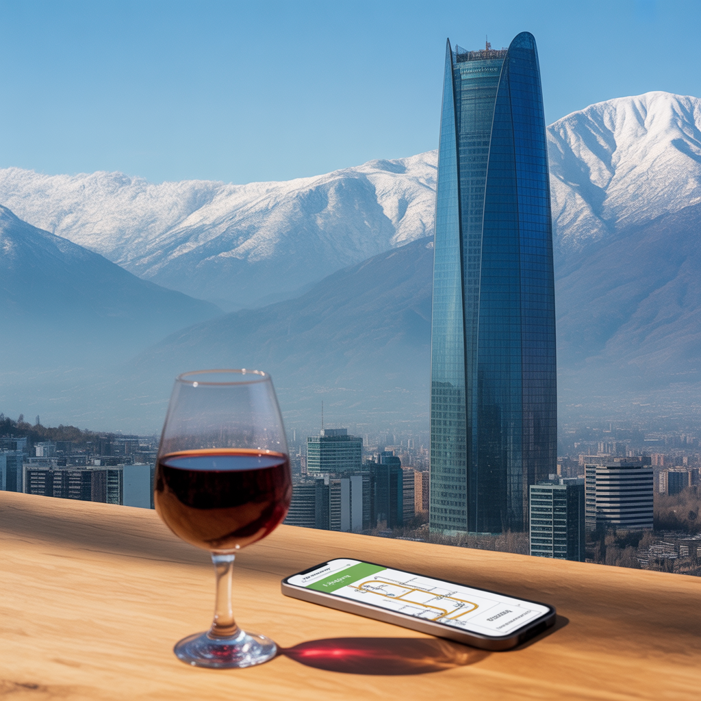 🌎 Lugares Baratos para Viajar na América do Sul em 2026: 10 Destinos Onde o Real Rende Mais Vista de Santiago com as Cordilheiras, destacando a economia no transporte e alimentação.