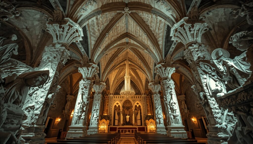 viajar para a Polônia Interior da Capela de Santa Kinga nas Minas de Sal de Wieliczka com lustres e esculturas de sal na Polônia em 2026