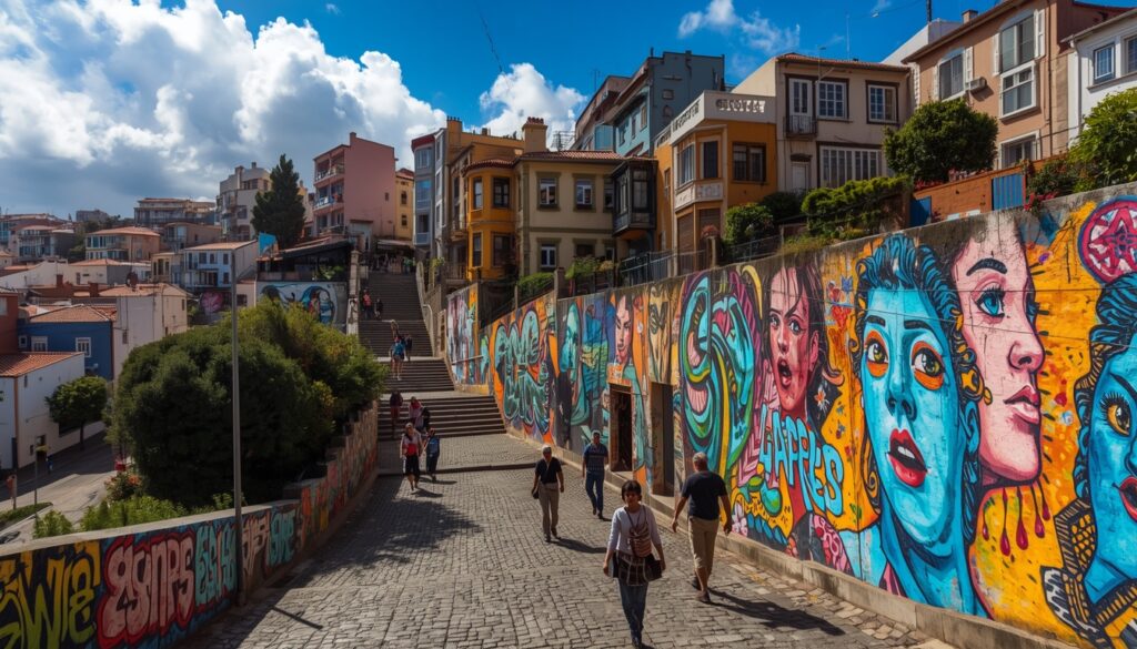 Murais coloridos e casarios do Cerro Alegre em Valparaíso, no roteiro de viagem para o Chile 2026