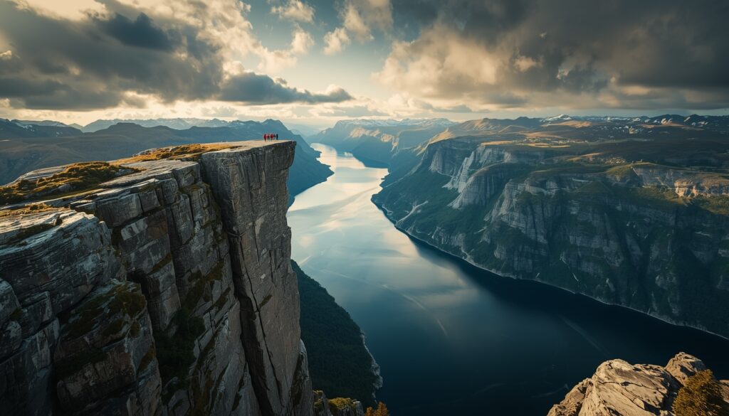 Vista do Preikestolen na Noruega — seguro viagem com cobertura para trilhas de altitude