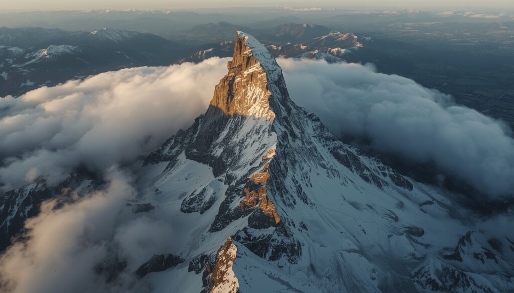 Seguro viagem para Suíça 2026 — Matterhorn em Zermatt com neve e céu azul