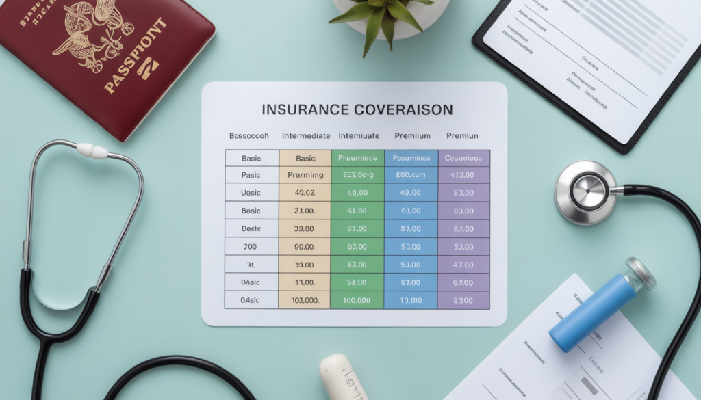 Tabela comparativa coberturas seguro viagem planos básico intermediário premium 2026 — o que cobre cada plano