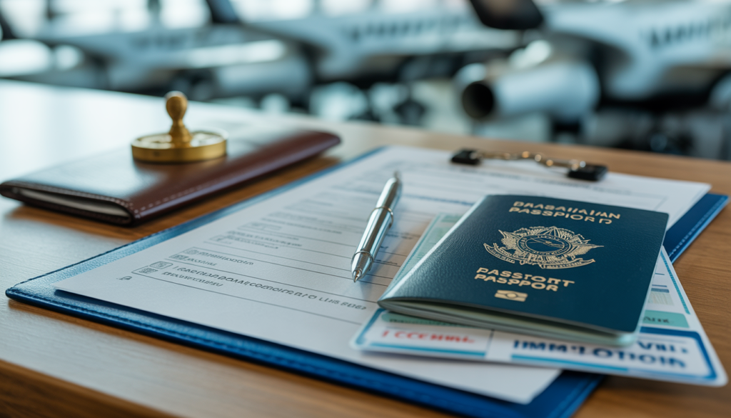 Passaporte, vistos e documentos organizados para trabalhar na Albânia — checklist para brasileiros.

