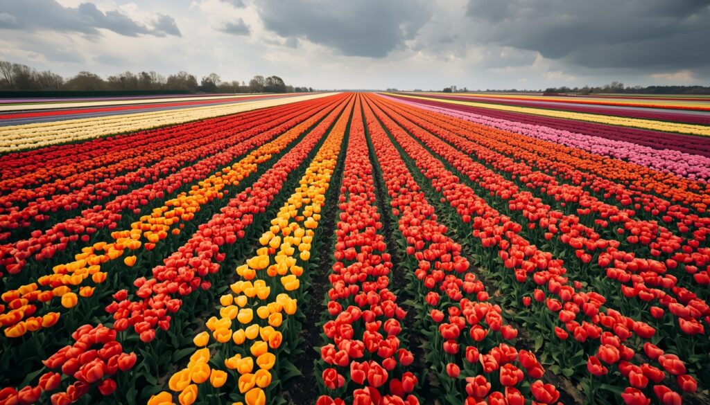 Moinhos de vento históricos de Kinderdijk refletidos nos canais da Holanda ao entardecer, Patrimônio Mundial da UNESCO