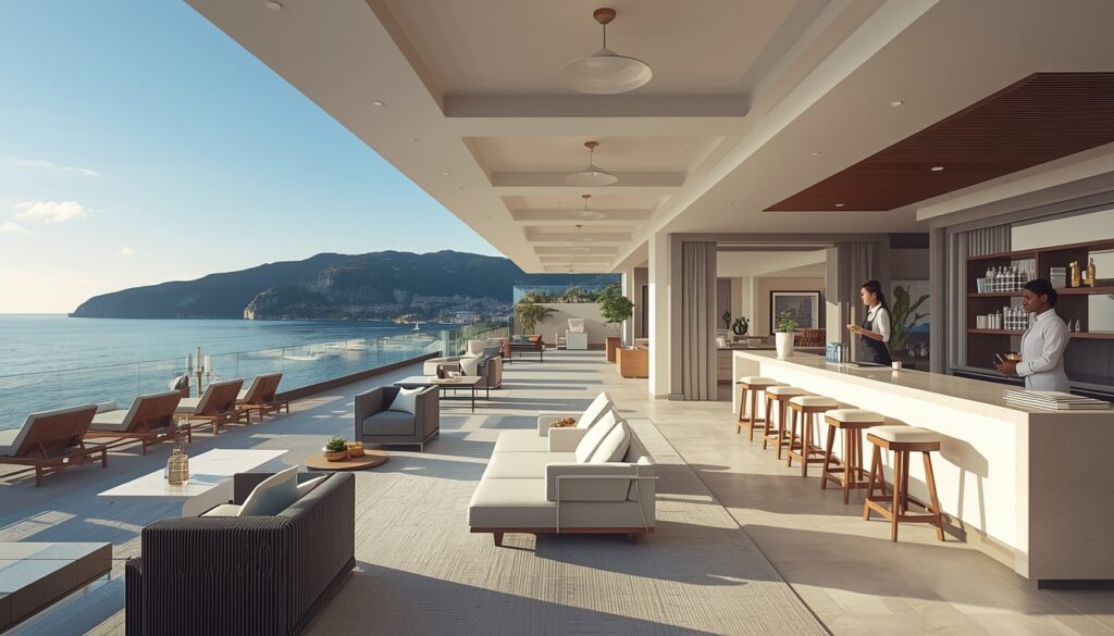 Hotel à beira-mar Costa dálmata Croácia — setor de turismo e hotelaria com maior demanda por trabalhadores brasileiros em 2026