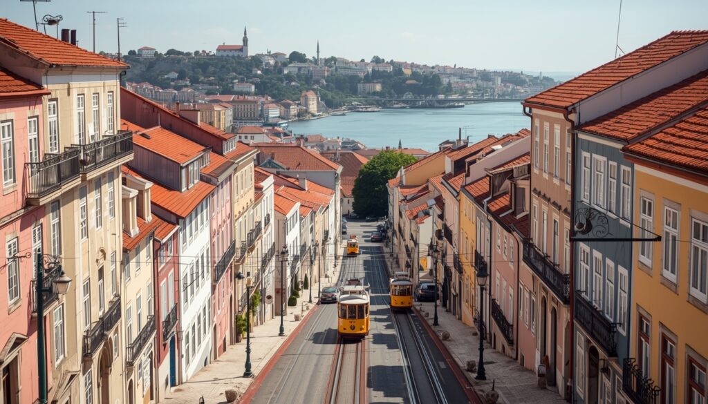 🌍 Os 20 Melhores Lugares para Viajar em Abril pelo Mundo Vista panorâmica de Lisboa, Portugal, em um dia de sol em abril.