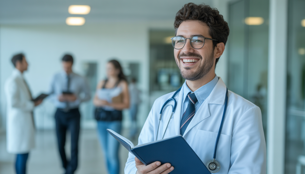Profissional de saúde brasileiro trabalhando em hospital suíço, uma das profissões mais demandadas na Suíça em 2026