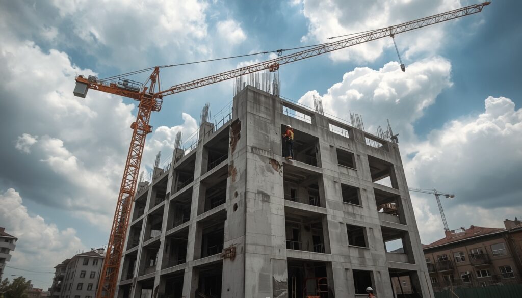 obras de reconstrução em cidade ucraniana