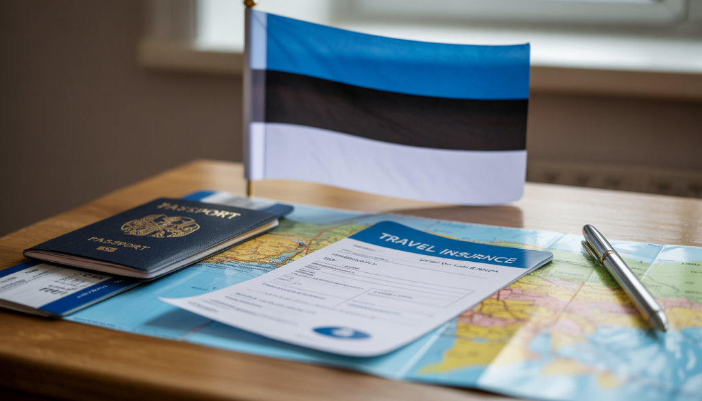 Apólice digital de seguro viagem para a Estônia com cobertura mínima Schengen de €30.000 em 2026