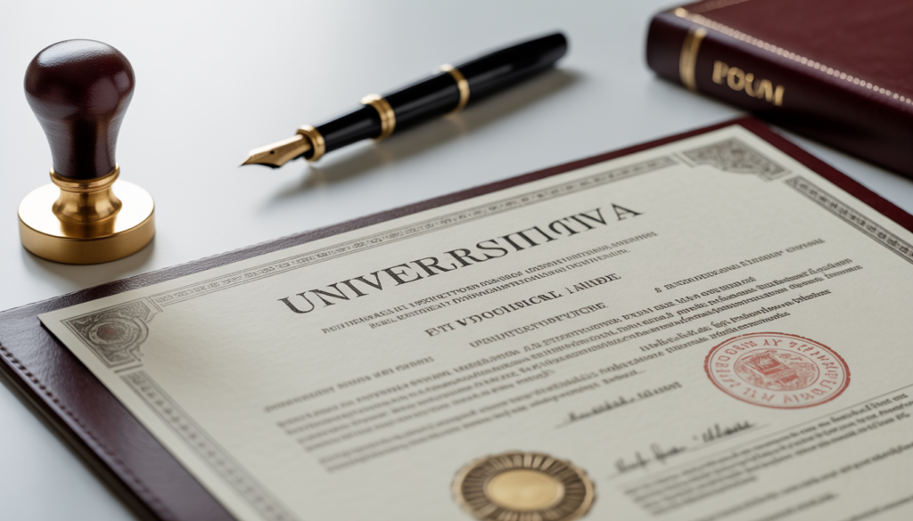 Diploma universitário brasileiro com apostila de Haia sendo preparado para reconhecimento em Luxemburgo, processo de validação de título estrangeiro na Europa