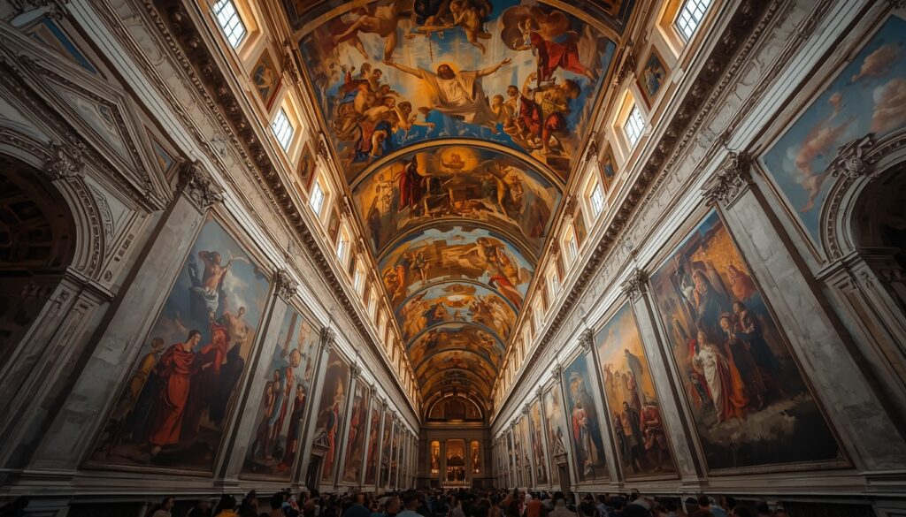  Interior da Capela Sistina no Vaticano com o famoso teto pintado por Michelangelo — ingressos e dicas para visitar em 2026