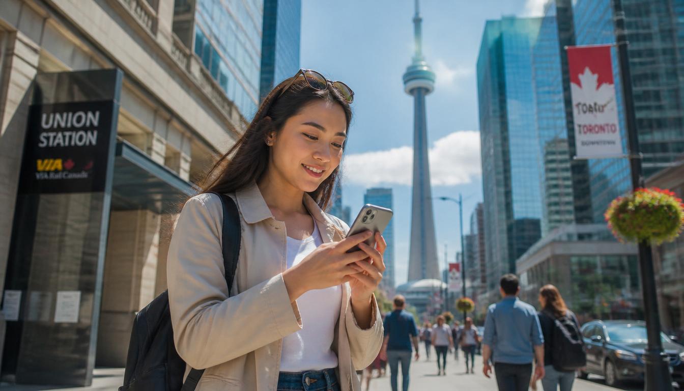 Mapa do Canadá com cobertura de internet 4G e eSIM nas principais cidades e regiões turísticas 2026