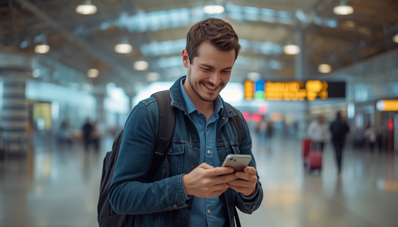 Desembarque no aeroporto de Sarajevo com eSIM já ativado para Bósnia e Herzegovina