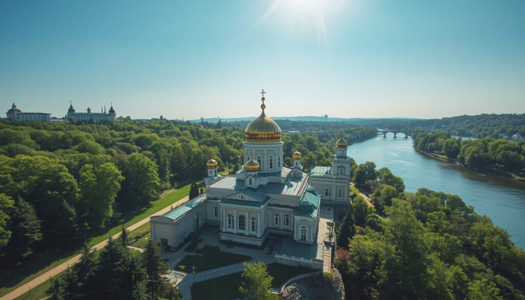 Mosteiro de Kyivo-Pecherska Lavra em Kiev, Ucrânia — complexo religioso do século 11, Patrimônio Mundial da UNESCO, ponto turístico imperdível para quem viaja para a Ucrânia