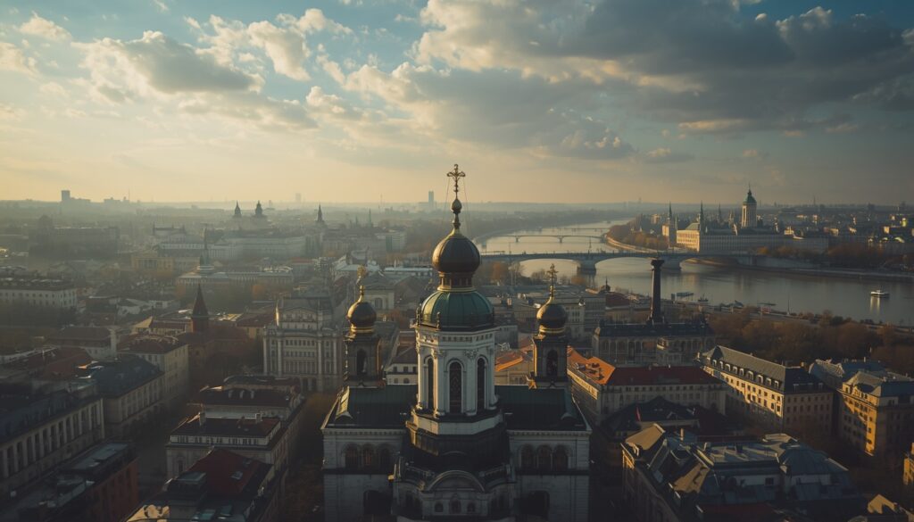 Centro histórico de Lviv, Ucrânia, com ruas de paralelepípedo, arquitetura austro-húngara e cafés abertos, a cidade mais estável para quem cogita morar na Ucrânia em 2026