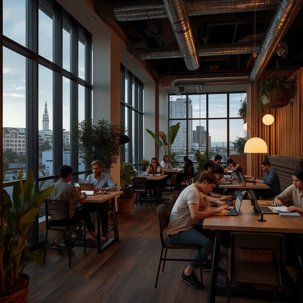 Espaço de coworking moderno em Lima Peru com profissionais trabalhando remotamente, opção para nômades digitais brasileiros no Peru em 2026