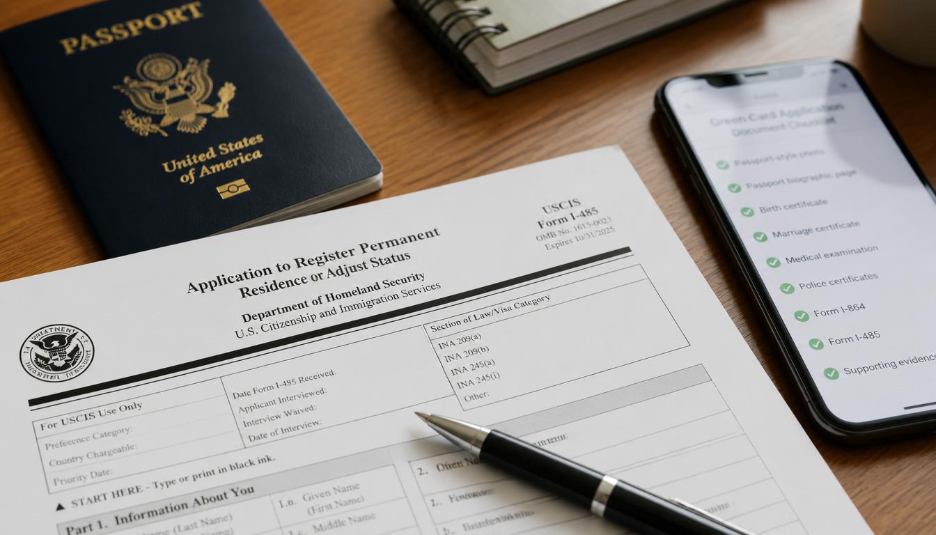Documentos e visto para residência nos Estados Unidos em 2026