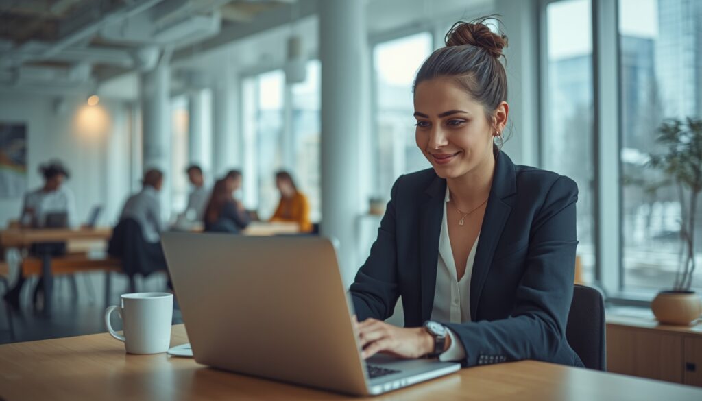 Morar na Suécia 2026: Guia Completo para Brasileiros Profissional em escritório moderno de startup em Estocolmo, representando os altos salários disponíveis para quem consegue trabalhar na Suécia na área de tecnologia