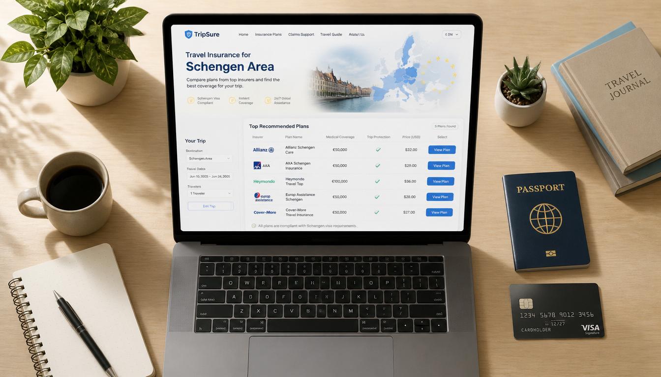 Cotação online de seguro viagem para a Eslovênia com computador e apólice em 2026