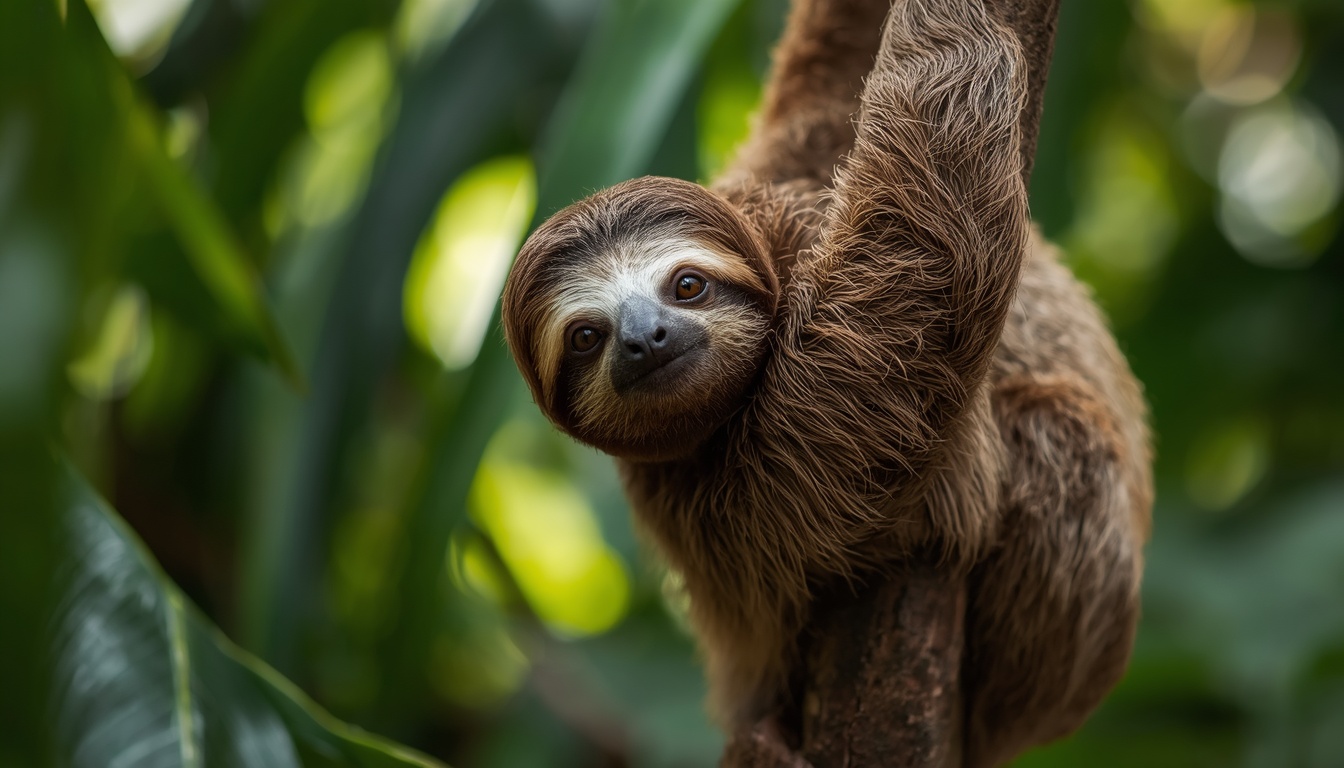 Bicho preguiça na árvore na Costa Rica com vida selvagem tropical em 2026
