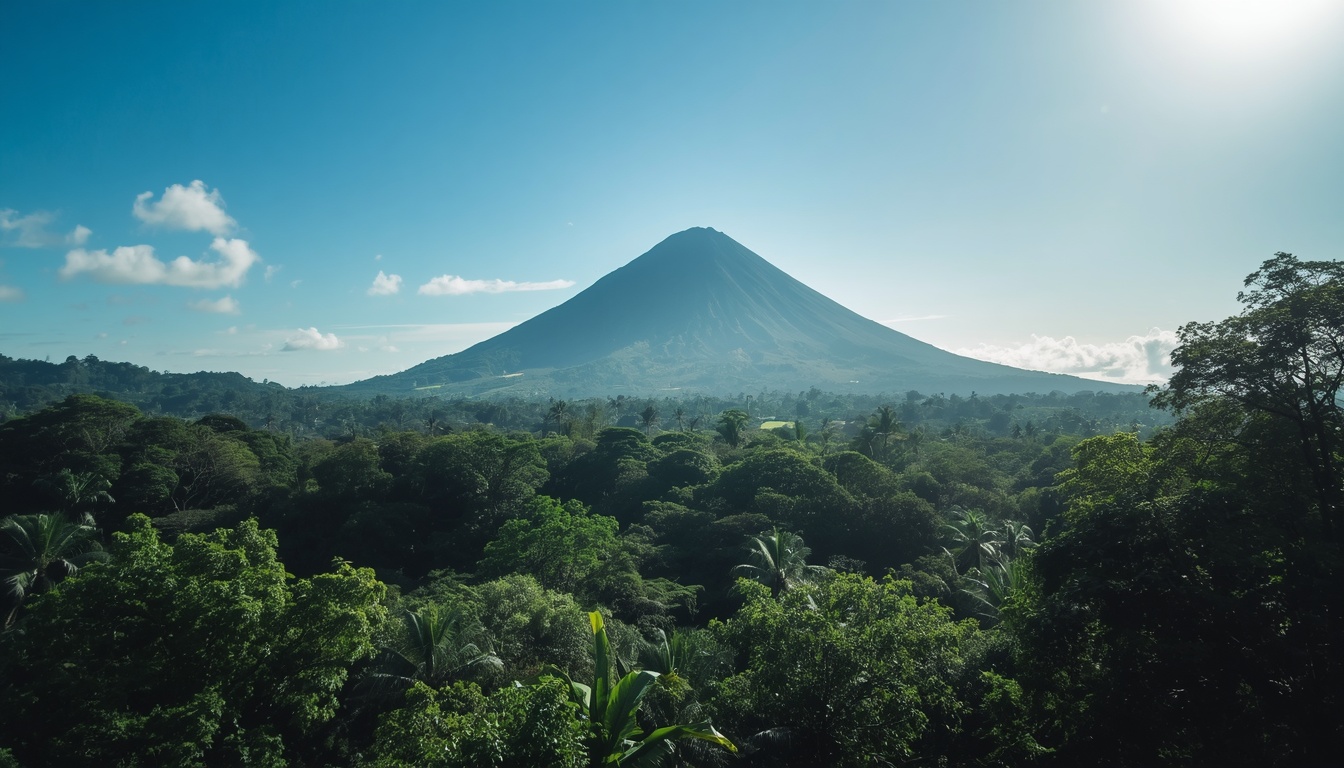 Vulcão Arenal na Costa Rica com lago e floresta tropical ao redor roteiro de viagem 2026