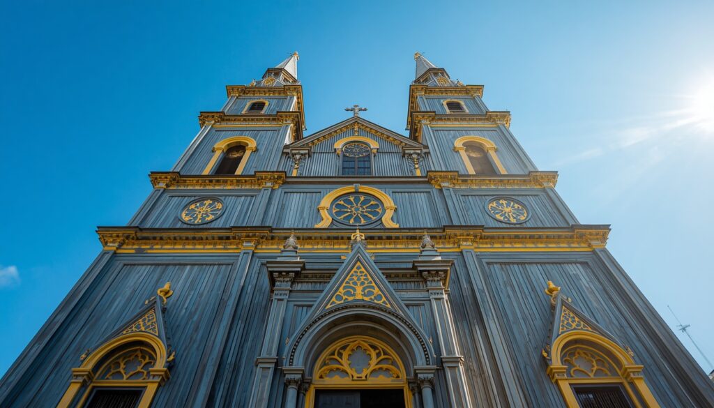 Fachada da imponente Catedral de São Pedro e São Paulo em Paramaribo, parada obrigatória ao viajar para o Suriname.