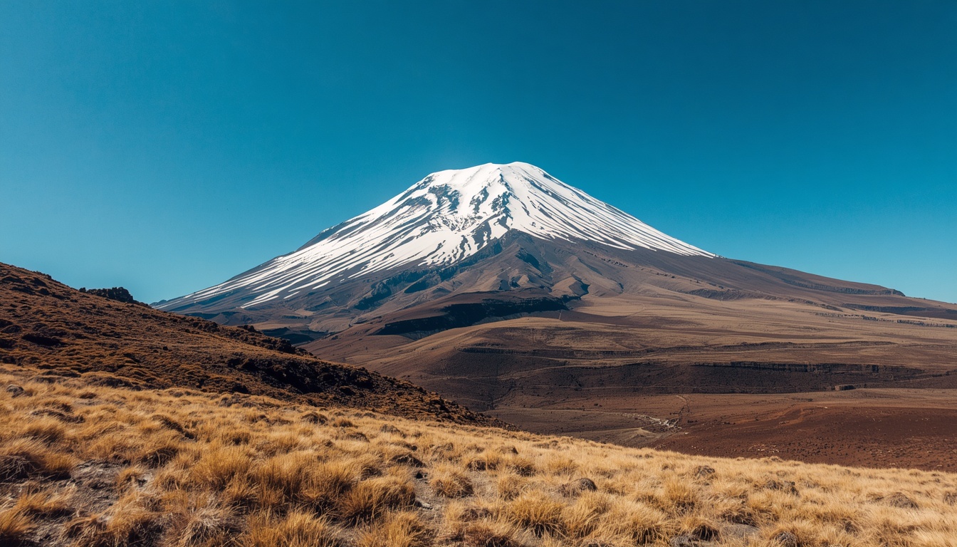 Vulcão Cotopaxi nevado no Equador com trekking e roteiro de aventura 2026