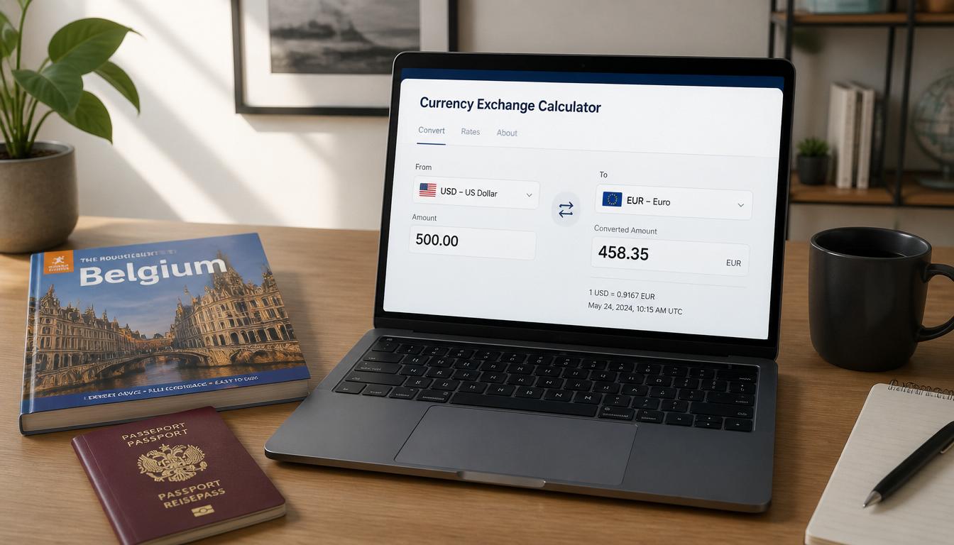 Planejamento financeiro de viagem para a Bélgica com uso da Wise para câmbio em 2026
