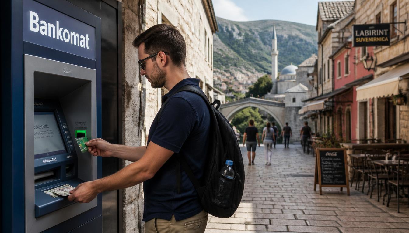 Caixa eletrônico na Bósnia e Herzegovina para saque com cartão Wise em BAM em 2026