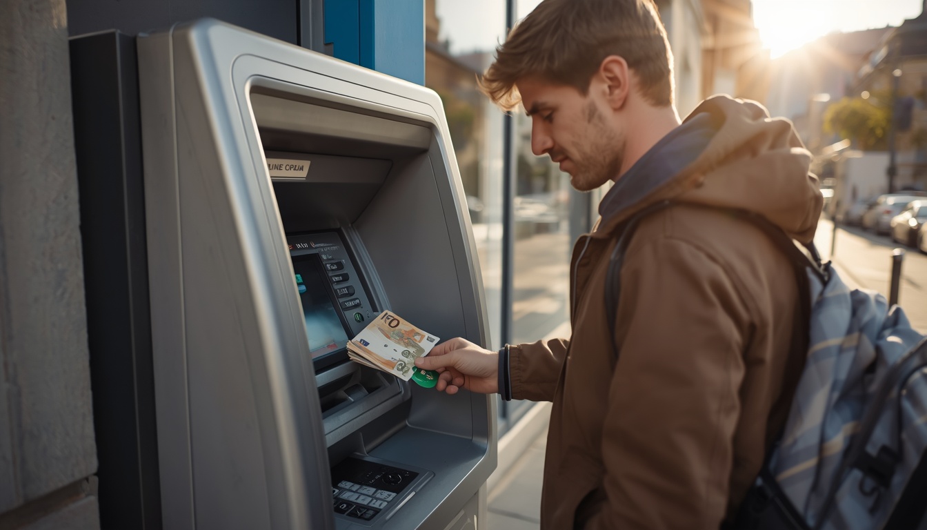 Caixa eletrônico na Eslovénia compatível com cartão Wise para saque de euros em 2026