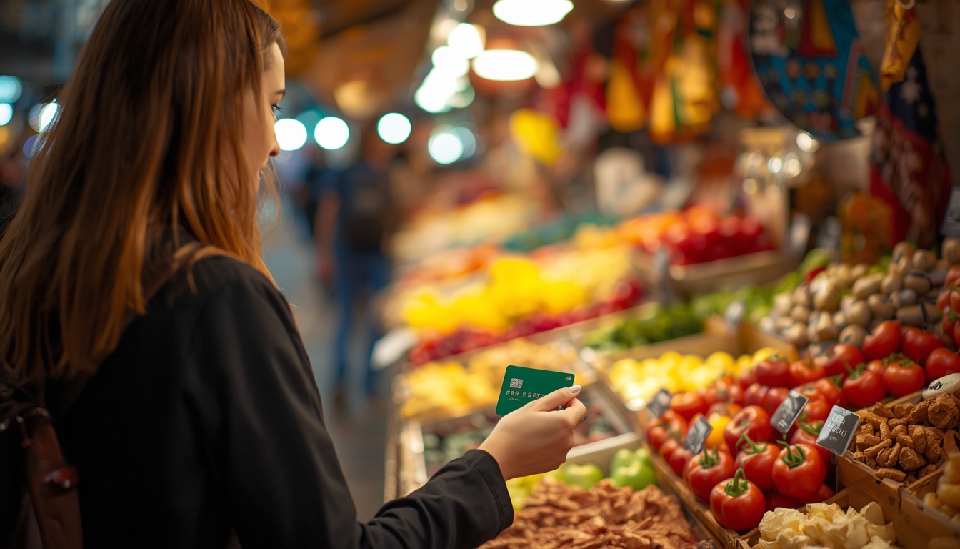 Compras em supermercado na Espanha pagando com Wise em 2026