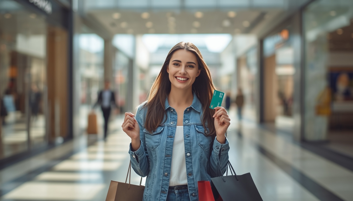 Compras em shoppings canadenses com cartão Wise sem taxa de câmbio Turista fazendo compras em shopping do Canadá com cartão Wise 2026
