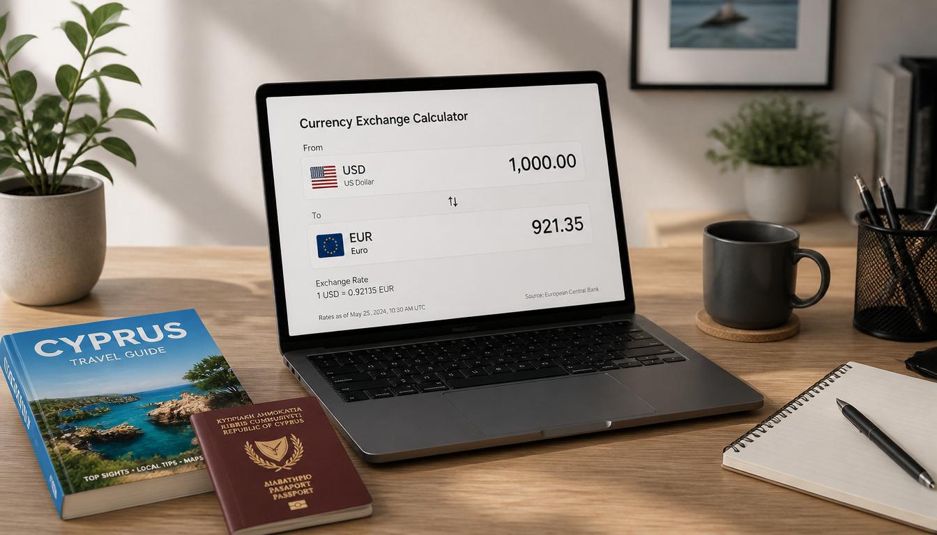 Planejamento financeiro de viagem ao Chipre com conta Wise e câmbio em euros 2026