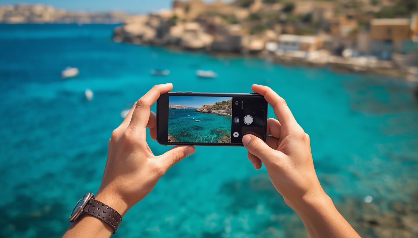 Turismo em Malta com internet eSIM Lagoa Azul Gozo natureza 2026