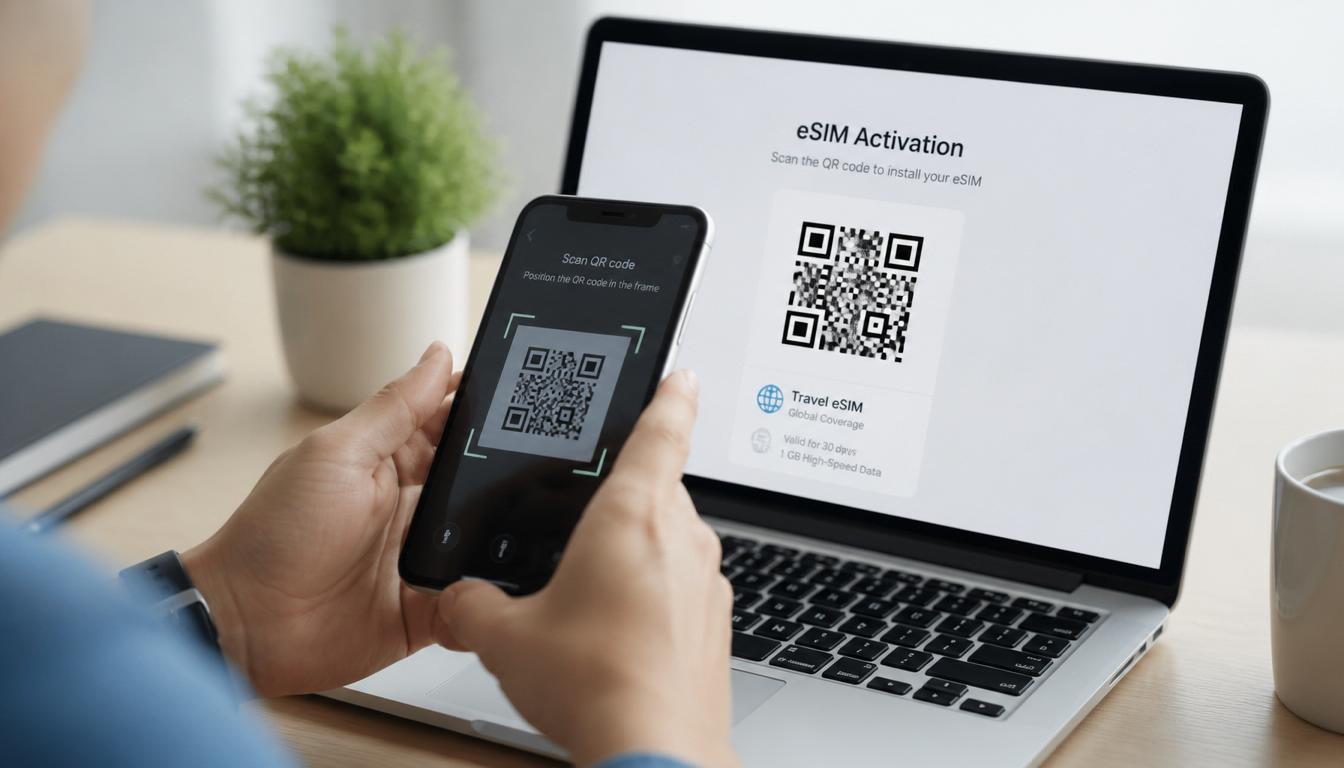 Ativação de eSIM para o México pelo celular com QR code antes de embarcar