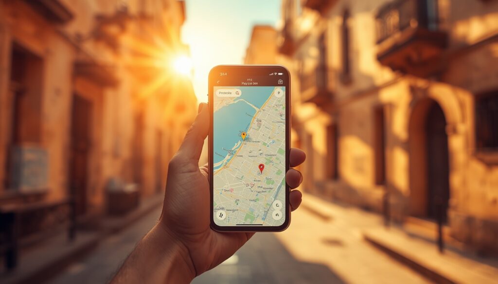 eSIM na Argélia: Qual o Melhor Chip Virtual de Internet? Smartphone com sinal de rede ativo ao lado de elementos culturais da Argélia, representando conectividade sem fronteiras.