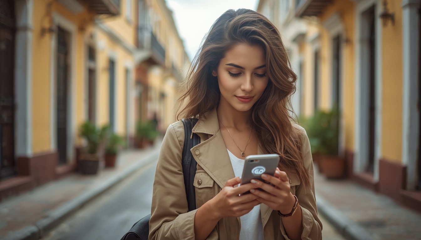 eSIM na Guiana Francesa: celular conectado com vista de Caiena e a floresta amazônica ao fundo em 2026