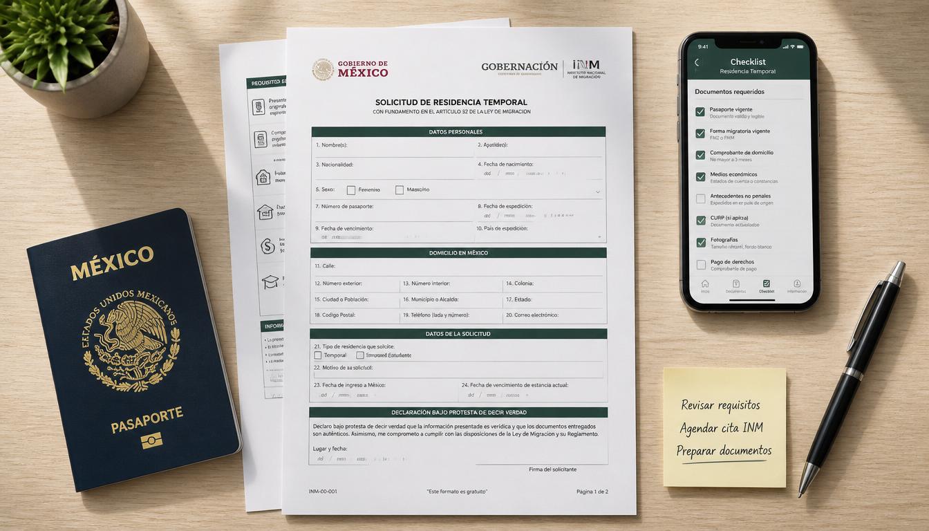 Documentos necessários para residência no México em 2026 — visto e carteira de residente